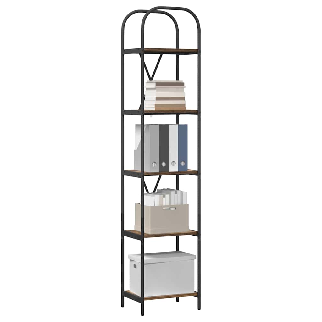 Libreria Rovere fumo 40 x 30 x 183 cm Legno multistrato