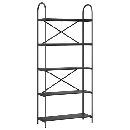 Libreria Rovere nero 80 x 30 x 183 cm Legno multistrato