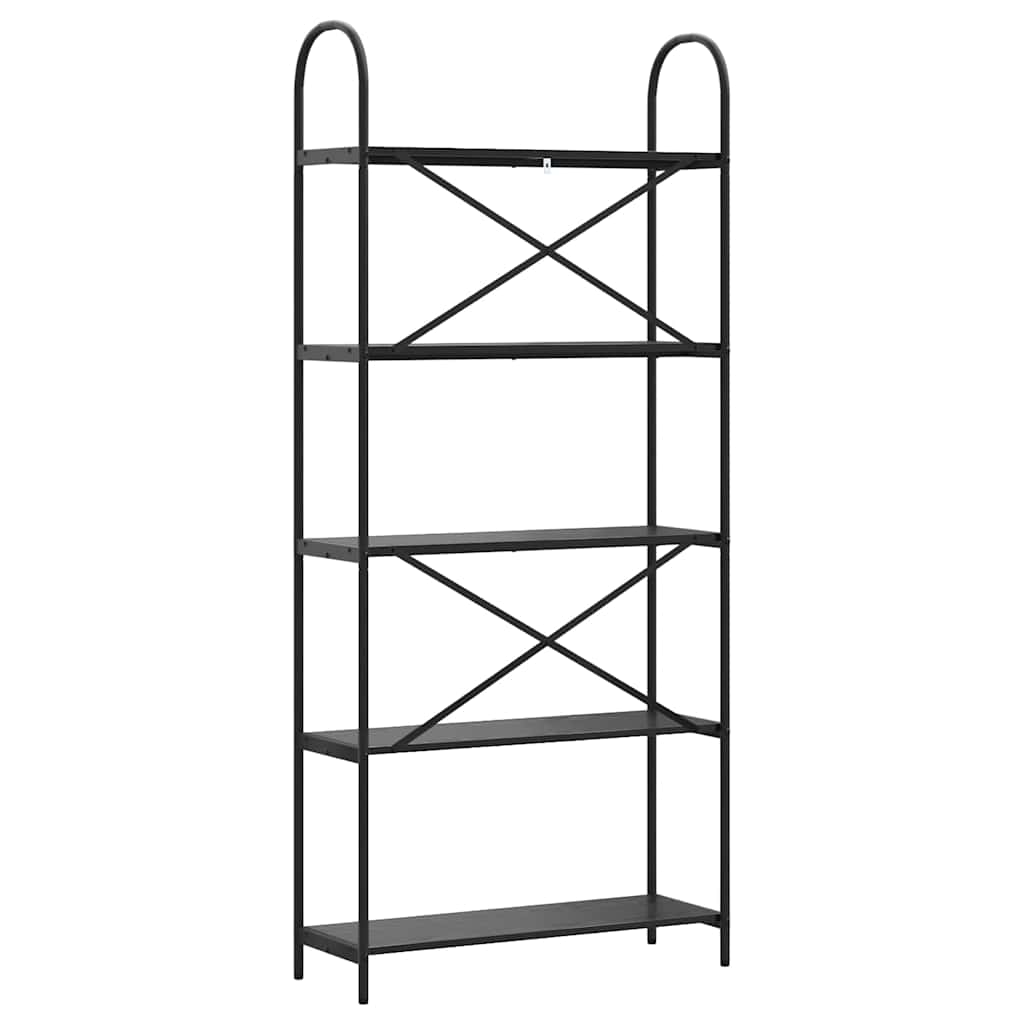 Libreria Rovere nero 80 x 30 x 183 cm Legno multistrato