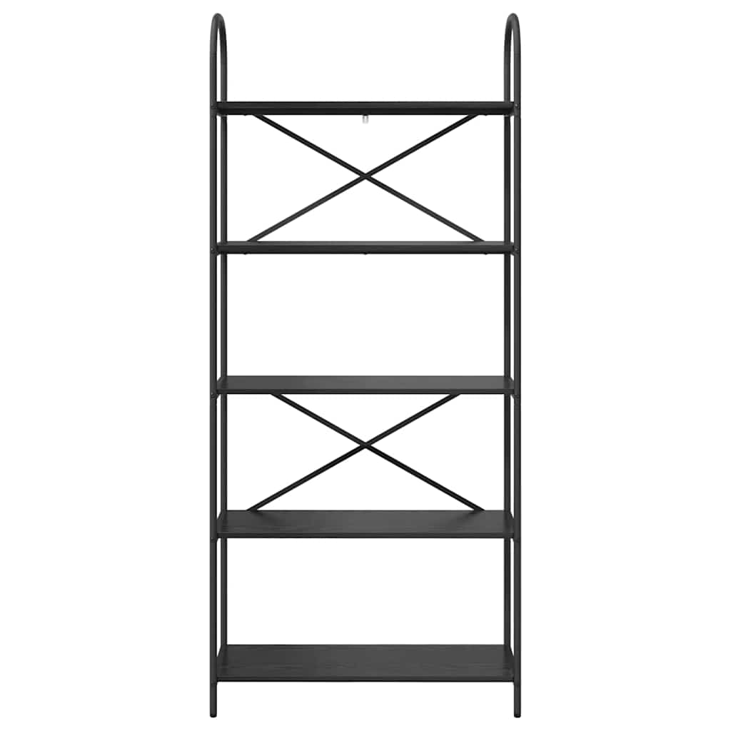 Libreria Rovere nero 80 x 30 x 183 cm Legno multistrato