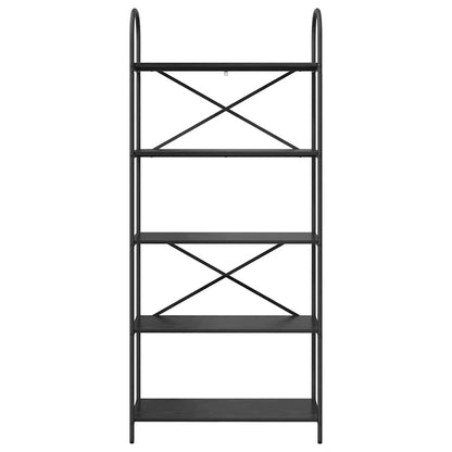 Libreria Rovere nero 80 x 30 x 183 cm Legno multistrato
