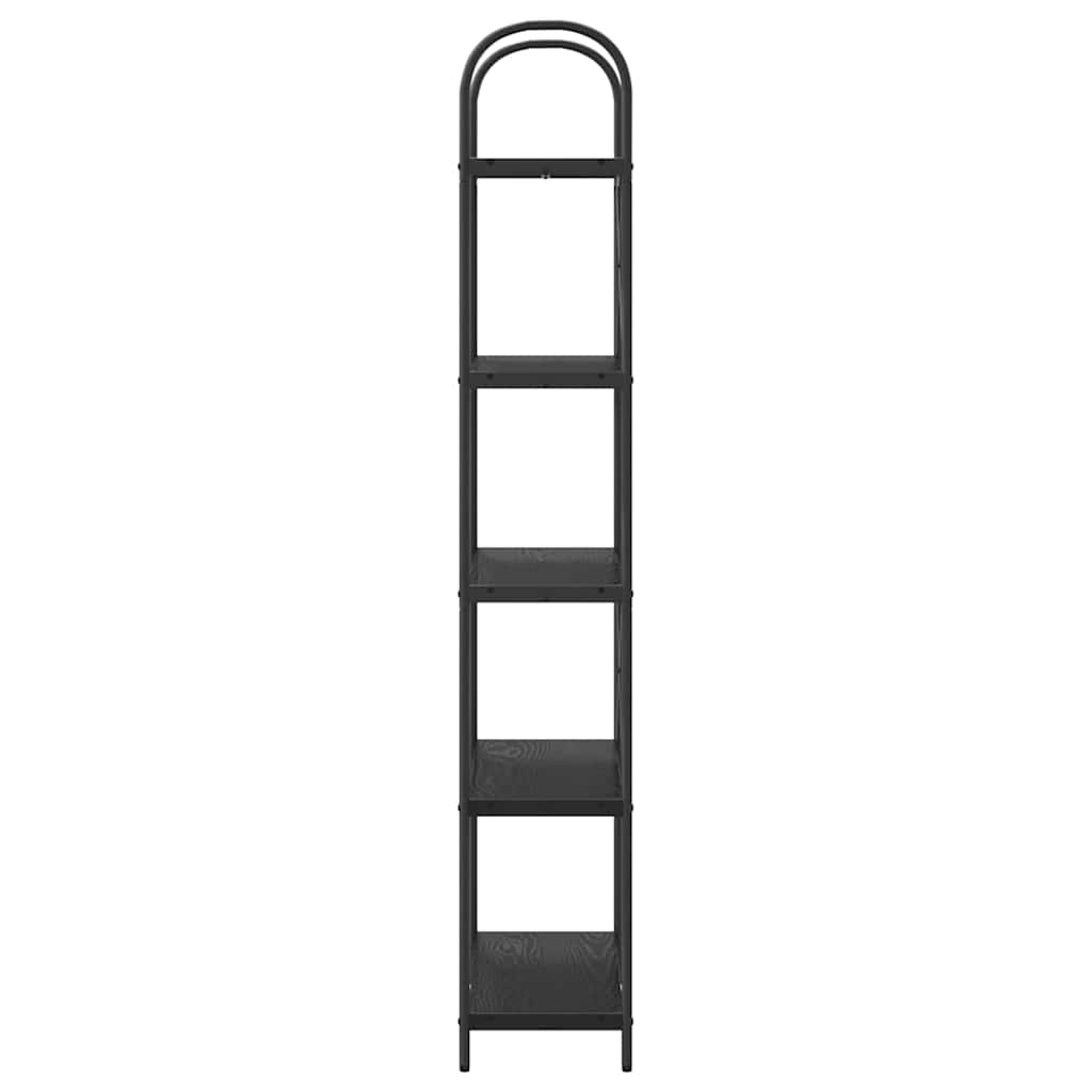 Libreria Rovere nero 80 x 30 x 183 cm Legno multistrato