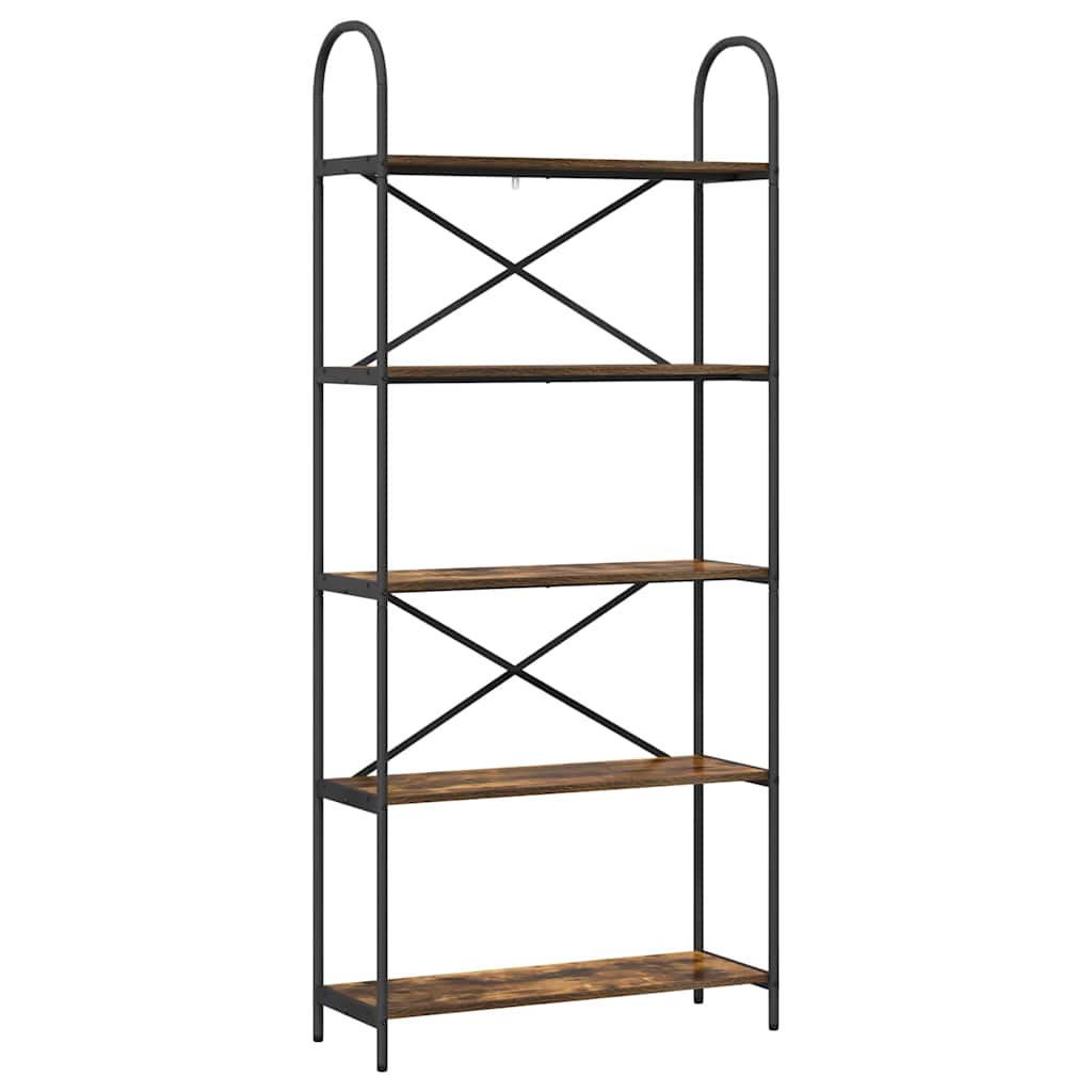 Libreria Rovere fumo 80 x 30 x 183 cm Legno multistrato