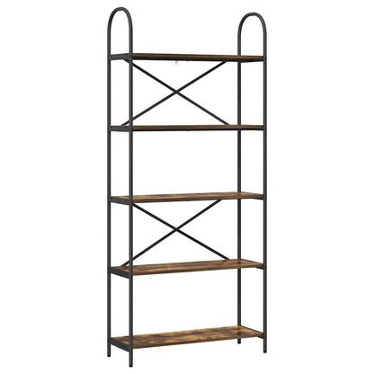 Libreria Rovere fumo 80 x 30 x 183 cm Legno multistrato