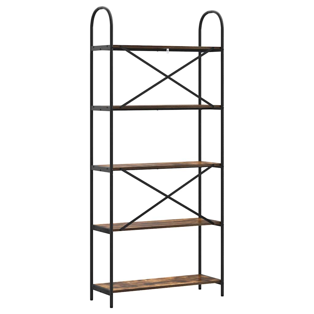 Libreria Rovere fumo 80 x 30 x 183 cm Legno multistrato