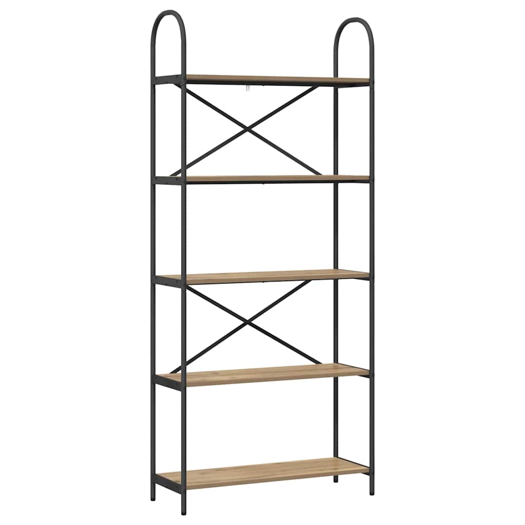 Libreria rovere artigianale 80 x 30 x 183 cm Legno multistrato