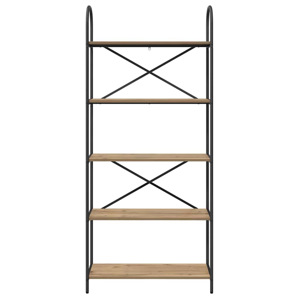 Libreria rovere artigianale 80 x 30 x 183 cm Legno multistrato