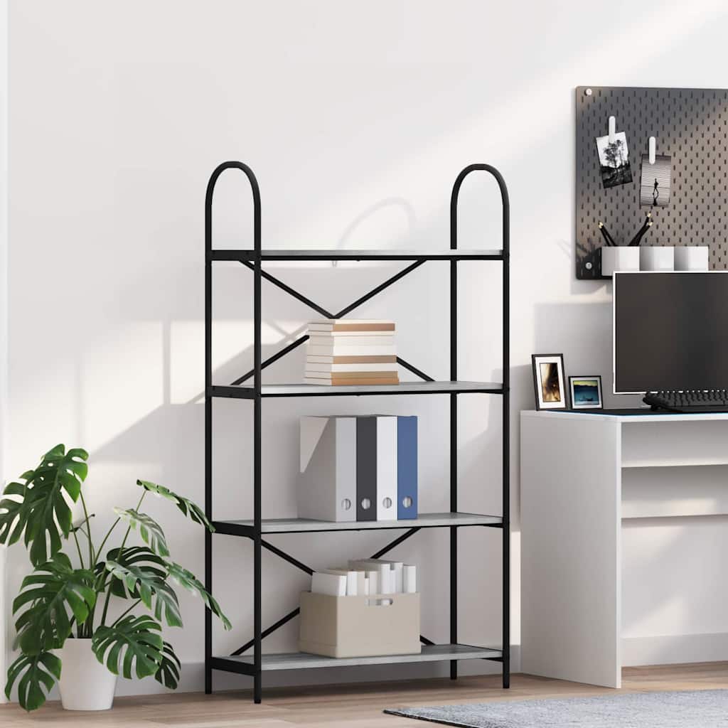 Libreria Grigio sonoma 80 x 30 x 146 cm Legno multistrato