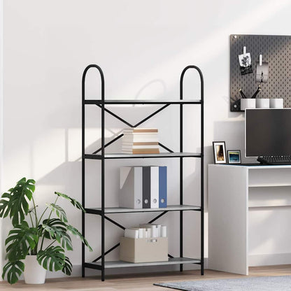 Libreria Grigio sonoma 80 x 30 x 146 cm Legno multistrato