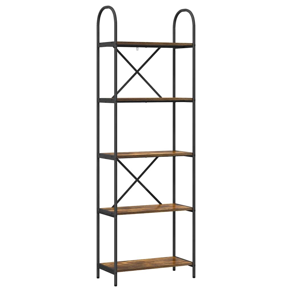 Libreria Rovere fumo 60 x 30 x 183 cm Legno multistrato