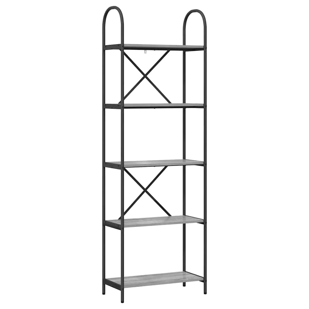 Libreria Grigio sonoma 60 x 30 x 183 cm Legno multistrato