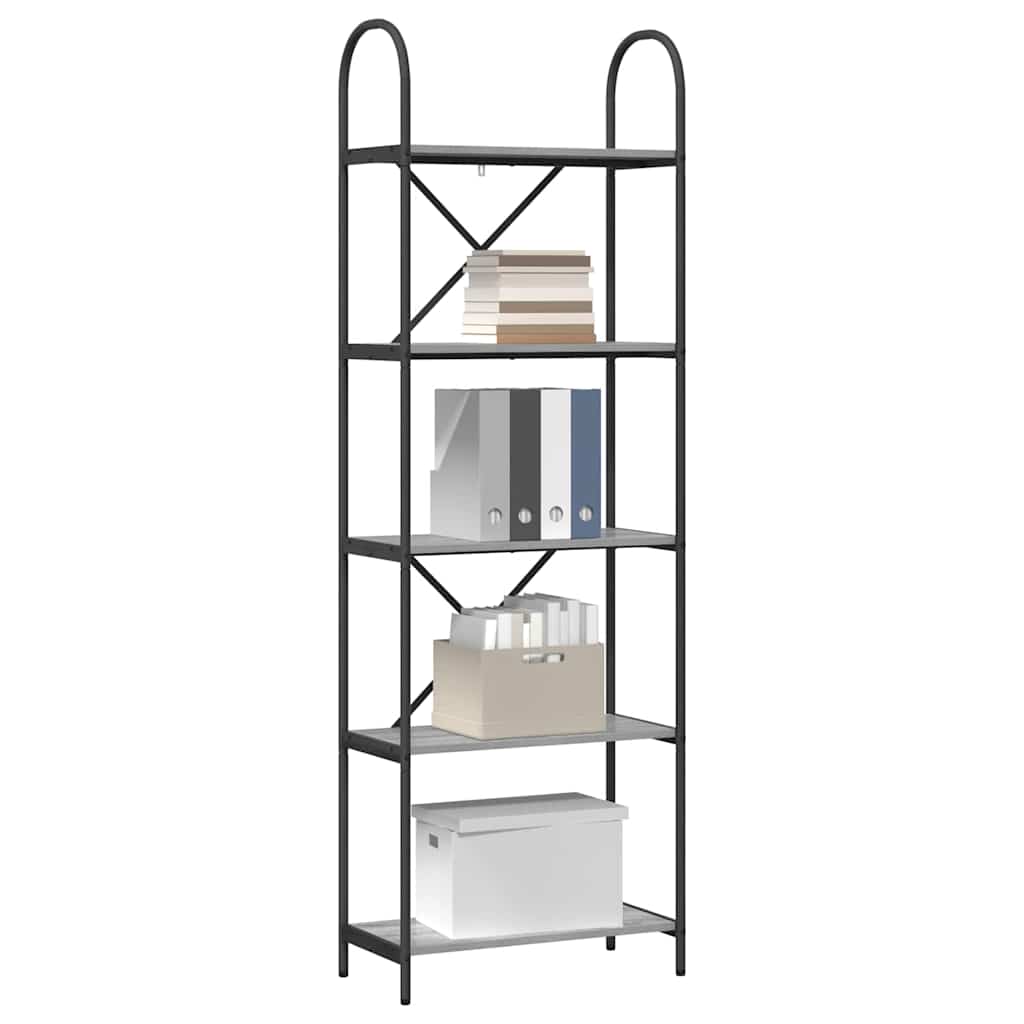 Libreria Grigio sonoma 60 x 30 x 183 cm Legno multistrato