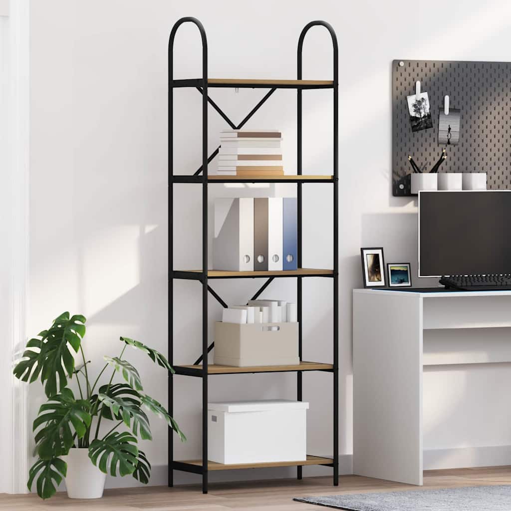 Libreria 5 livelli 60 x 30 x 183 cm Legno multistrato | homemem39