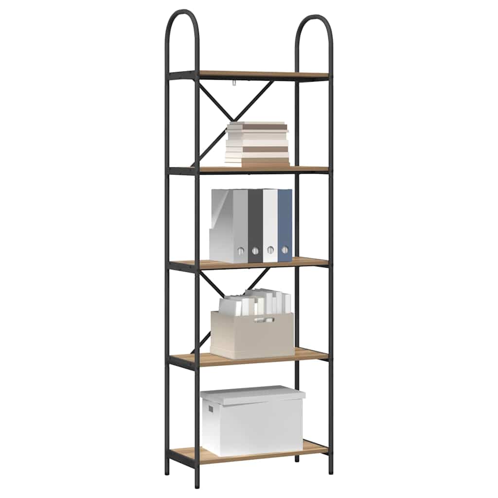 Libreria 5 livelli 60 x 30 x 183 cm Legno multistrato | homemem39