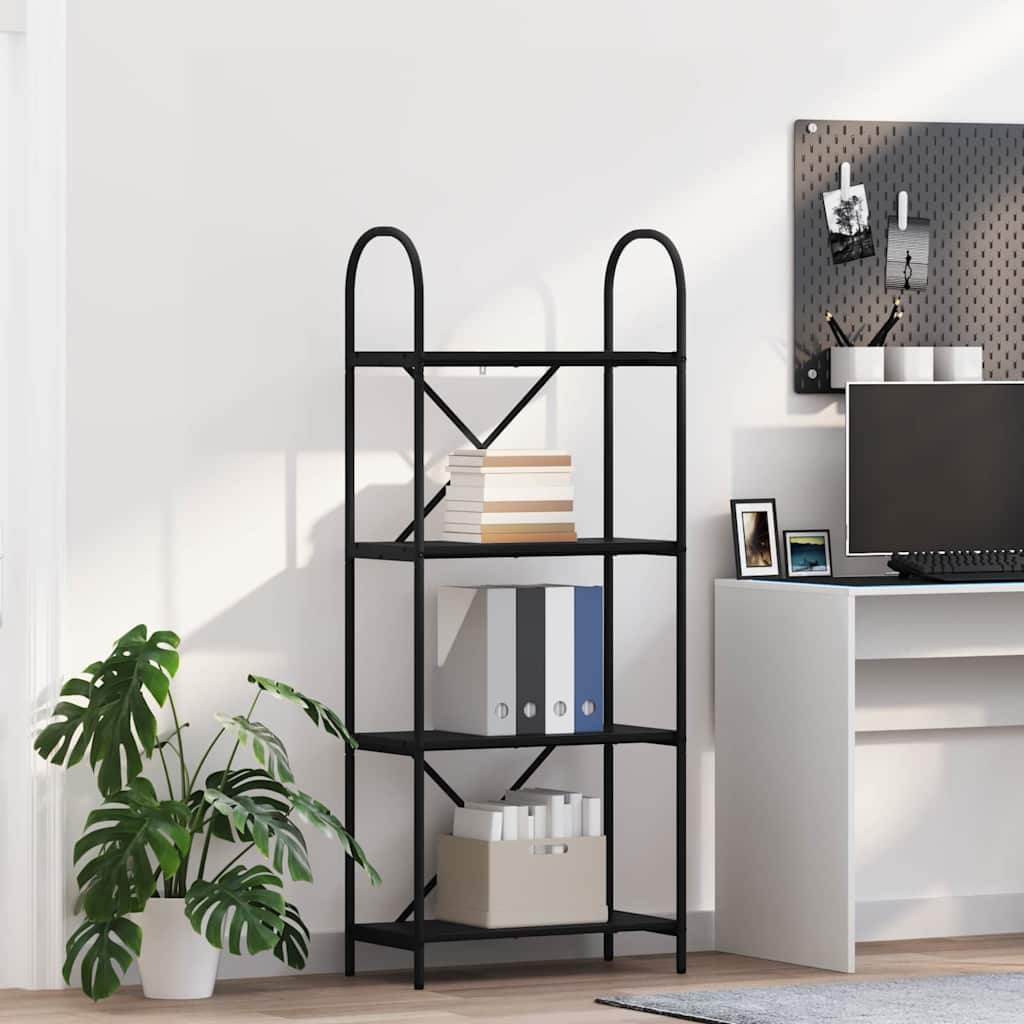 Libreria Rovere nero 60 x 30 x 146 cm Legno multistrato