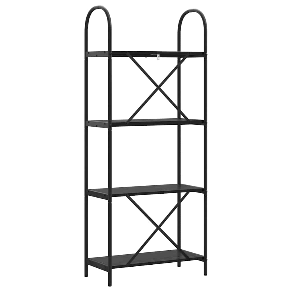 Libreria Rovere nero 60 x 30 x 146 cm Legno multistrato