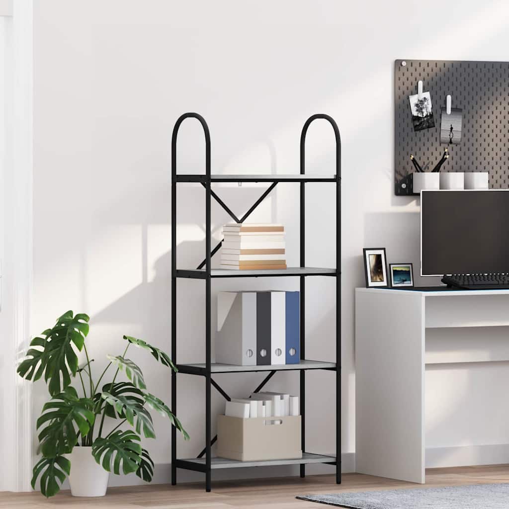 Libreria Grigio sonoma 60 x 30 x 146 cm Legno multistrato