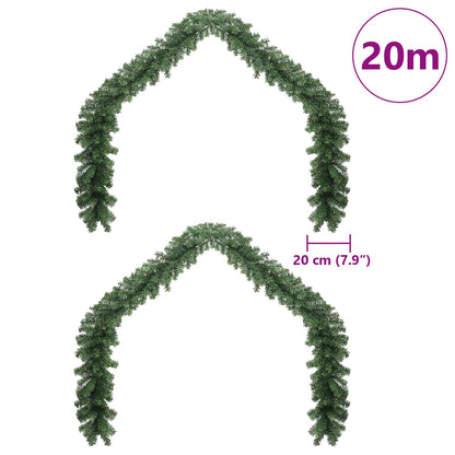 Ghirlanda di Natale 2 pcs Verde 20 m PVC | homemem39
