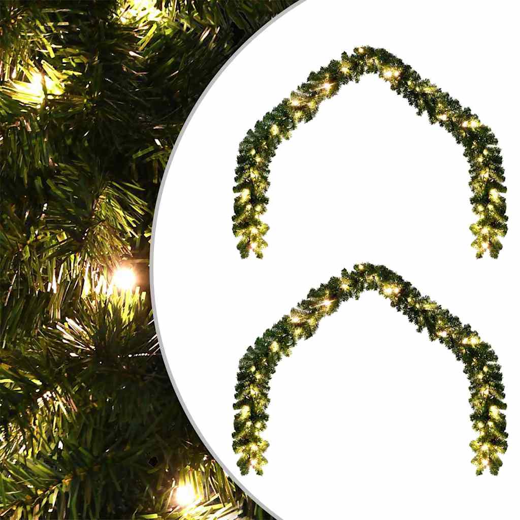 Ghirlanda di Natale con 600 LED 2 pcs Verde PVC | homemem39