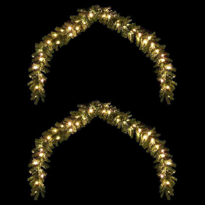 Ghirlanda di Natale con 600 LED 2 pcs Verde PVC | homemem39