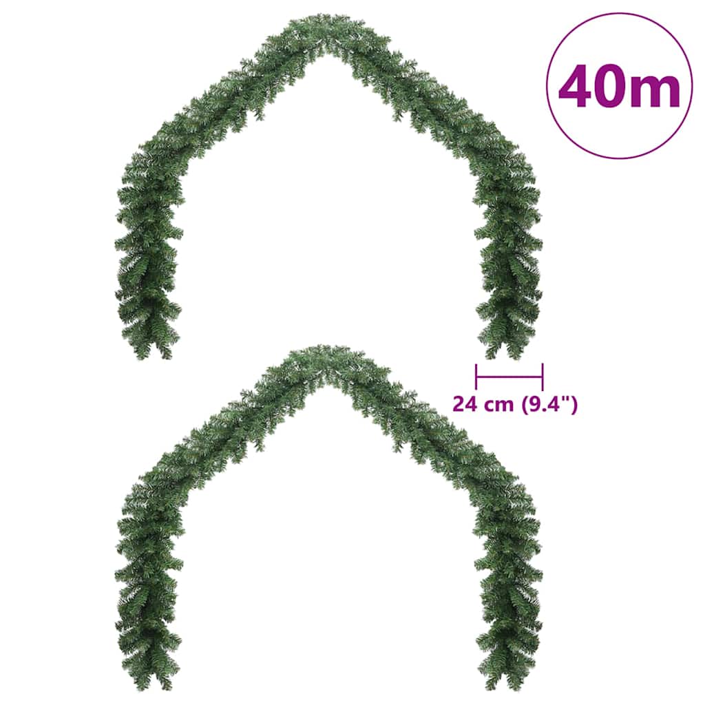 Ghirlanda di Natale con 600 LED 2 pcs Verde PVC | homemem39