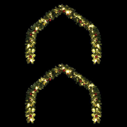 Ghirlanda di Natale con 600 LED 2 pcs Verde PVC | homemem39