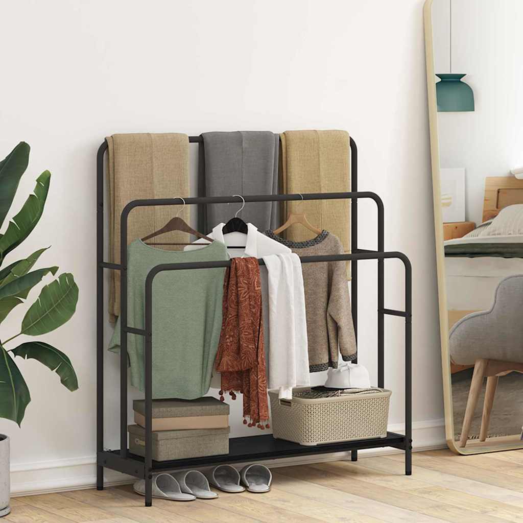 Appendiabiti Rovere nero 90 x 30 x 100.5 cm Legno multistrato