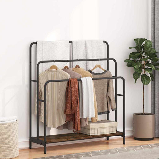 Appendiabiti Rovere fumo 90 x 30 x 100.5 cm Legno multistrato