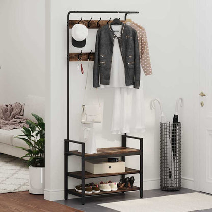 Appendiabiti Rovere fumo 75 x 34 x 184 cm Legno multistrato