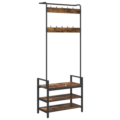 Appendiabiti Rovere fumo 75 x 34 x 184 cm Legno multistrato