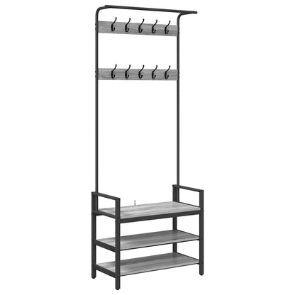 Appendiabiti Grigio sonoma 75 x 34 x 184 cm Legno multistrato