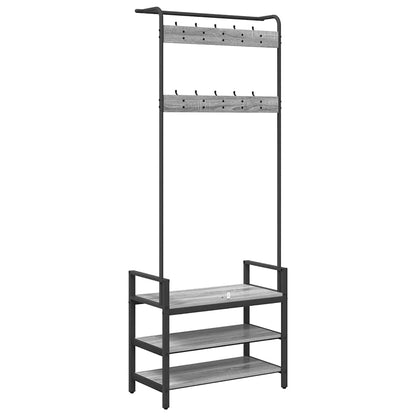 Appendiabiti Grigio sonoma 75 x 34 x 184 cm Legno multistrato