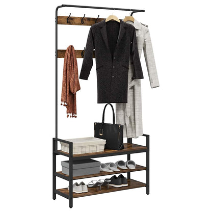 Appendiabiti Rovere fumo 95 x 34 x 184 cm Legno multistrato