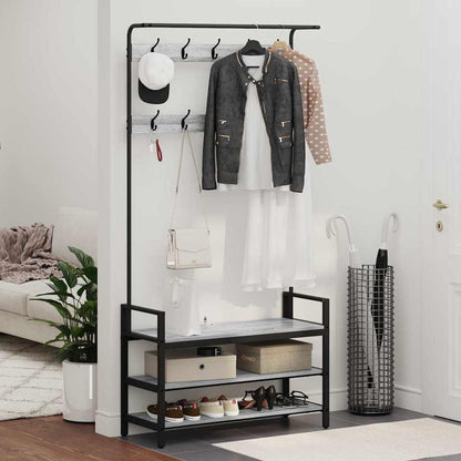 Appendiabiti Grigio sonoma 95 x 34 x 184 cm Legno multistrato