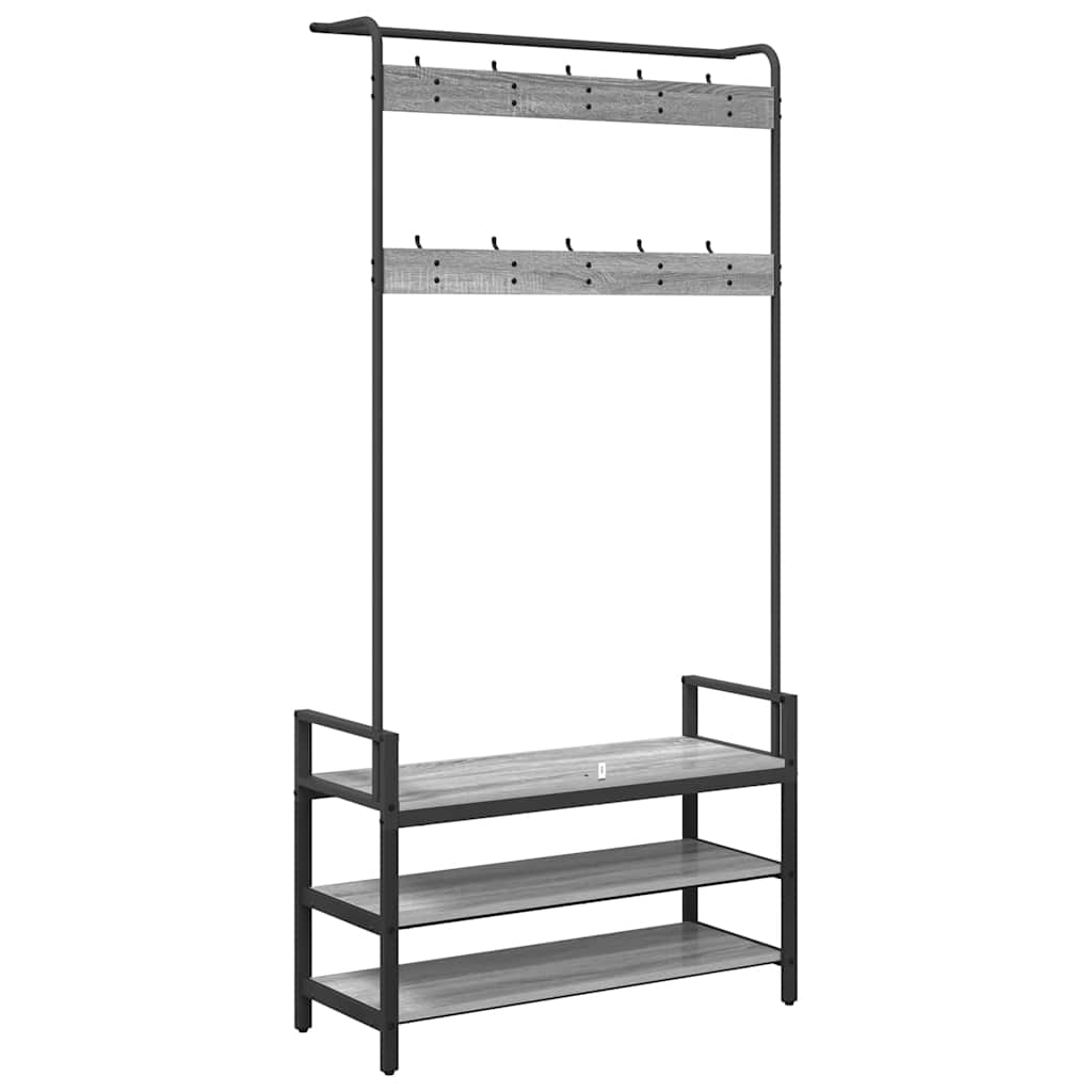 Appendiabiti Grigio sonoma 95 x 34 x 184 cm Legno multistrato