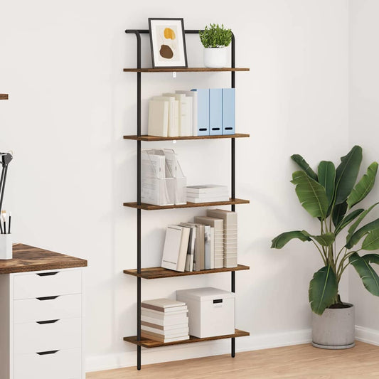 Libreria Rovere fumé 60 x 24 x 168 cm Legno multistrato