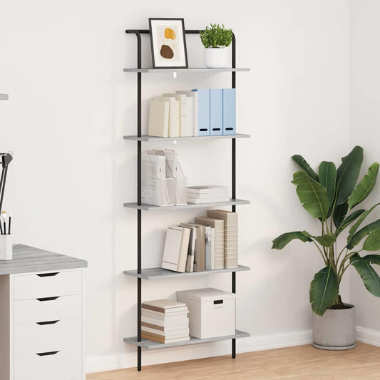 Libreria Grigio sonoma 60 x 24 x 168 cm Legno multistrato