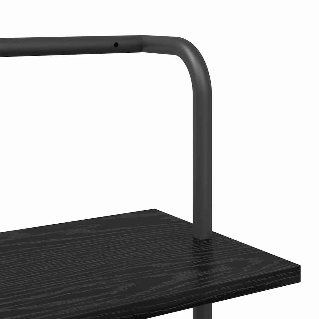 Libreria Rovere nero 60 x 24 x 203 cm Legno multistrato