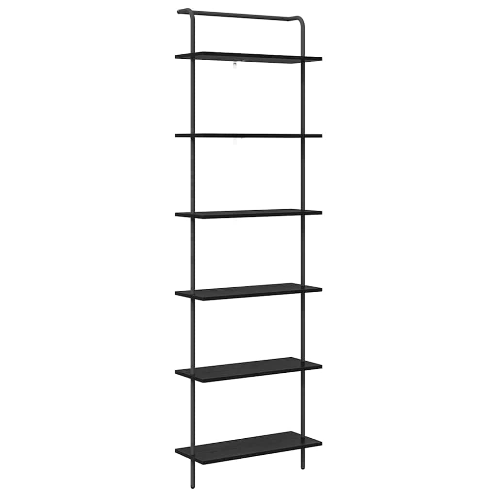 Libreria Rovere nero 60 x 24 x 203 cm Legno multistrato