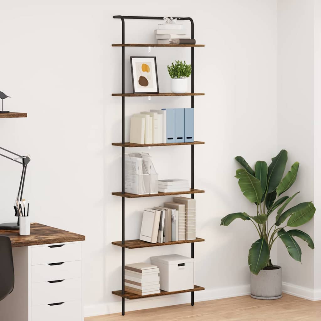Libreria Rovere fumo 60 x 24 x 203 cm Legno multistrato