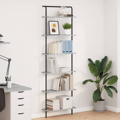 Libreria Grigio Sonoma 60 x 24 x 203 cm Legno multistrato