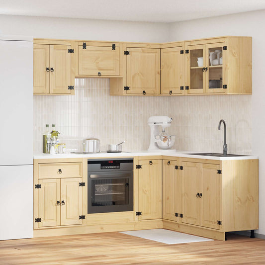 Armadietto con porta SKI 8 pcs Marrone Miele Pino massello | homemem39