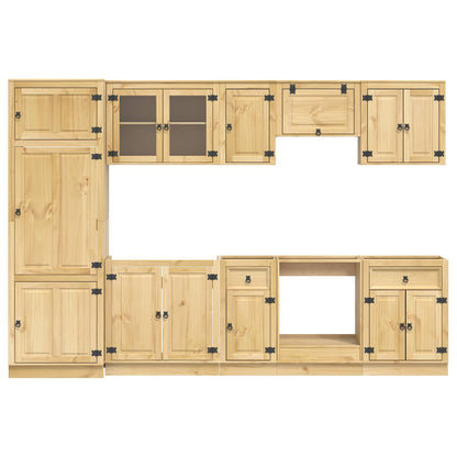 Armadietto con cassetto con porta 9 pcs Miele Pino massello