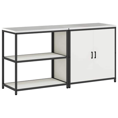 Set di Stoccaggio per Cucina 2 pcs Bianco 180 x 50 x 92 cm