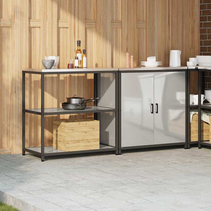 Set di Stoccaggio per Cucina 2 pcs Argento 180 x 50 x 92 cm