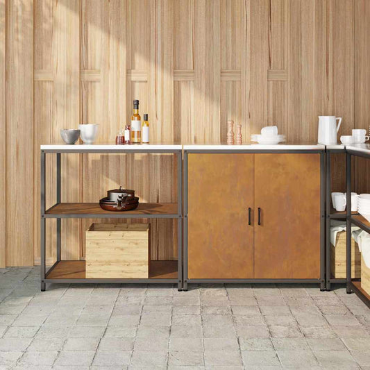 Set di Stoccaggio per Cucina 2 pcs Ruggine 180 x 50 x 92 cm