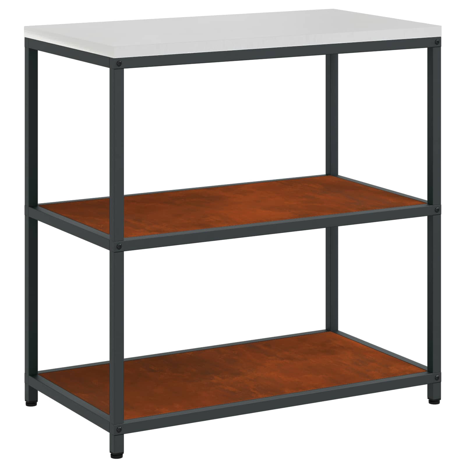 Set di Stoccaggio per Cucina con lo scaffale 2 pcs Ruggine | homemem39