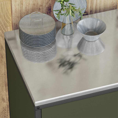Set di Stoccaggio per Cucina con lo scaffale 2 pcs Verde oliva