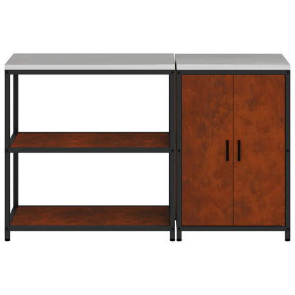 Set di Stoccaggio per Cucina HATTEM 2 pz Ruggine Acciaio