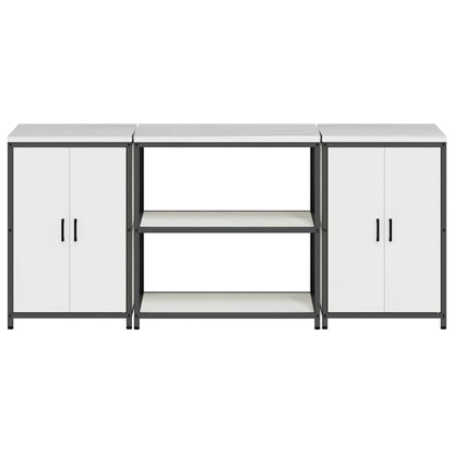Set di Stoccaggio per Cucina 3 pcs Bianco 210 x 50 x 92 cm